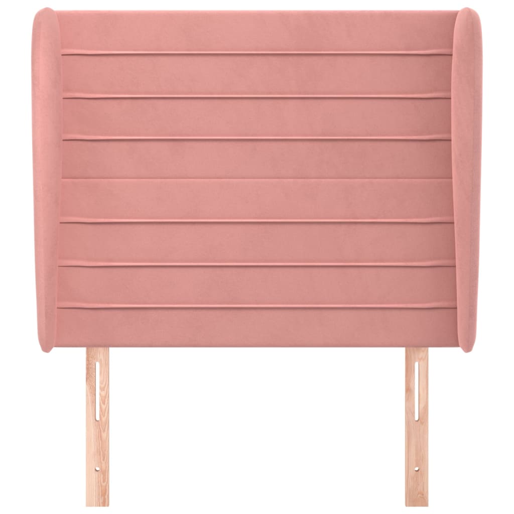 vidaXL Κεφαλάρι με Πτερύγια Ροζ 83x23x118/128 εκ. Βελούδινο