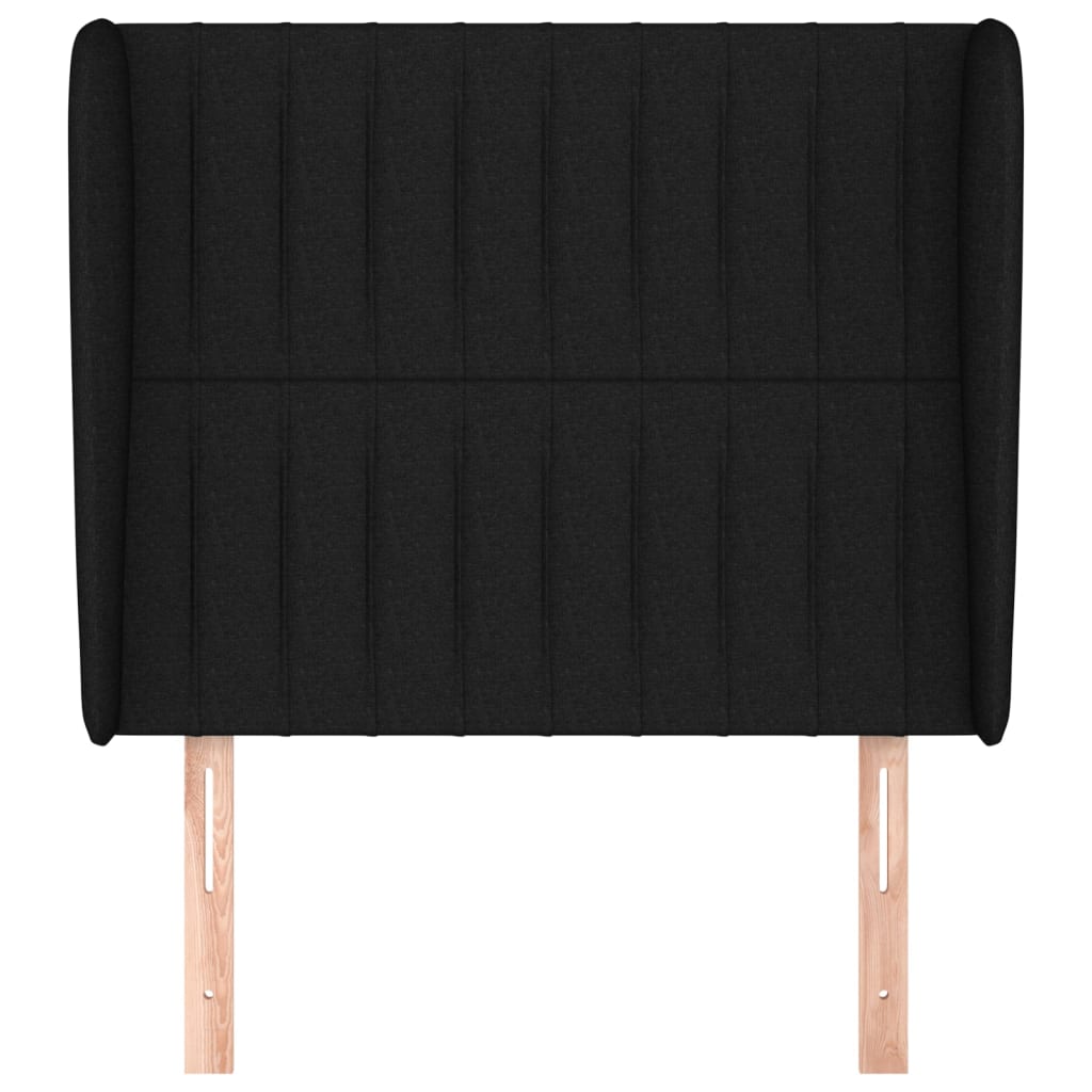 vidaXL Κεφαλάρι με Πτερύγια Μαύρο 93 x 23 x 118/128 εκ. Υφασμάτινο