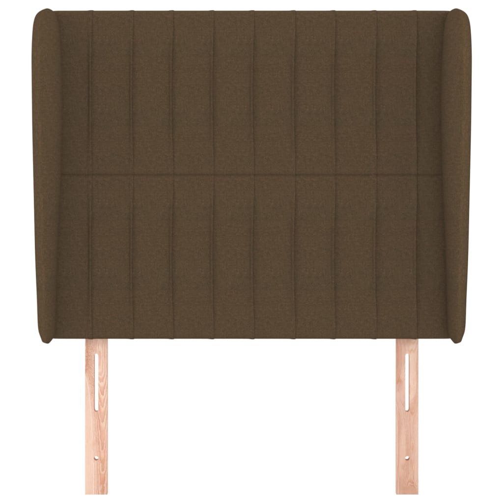 vidaXL Κεφαλάρι με Πτερύγια Σκούρο Καφέ 93 x 23 x 118/128εκ.Υφασμάτινο