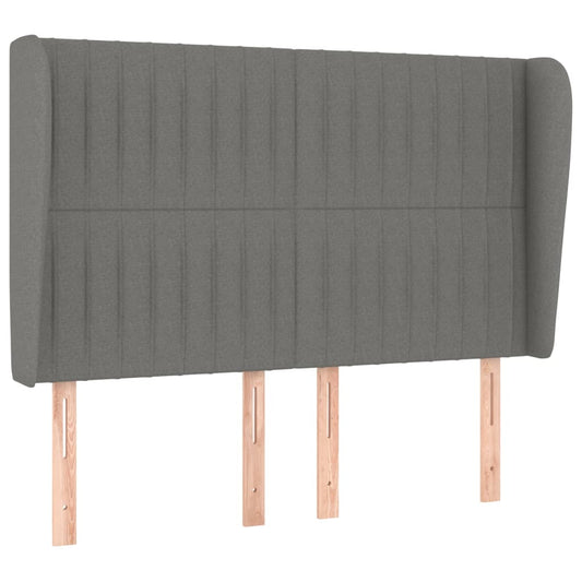 vidaXL Κεφαλάρι με Πτερύγια Σκούρο Γκρι 147x23x118/128 εκ. Υφασμάτινο