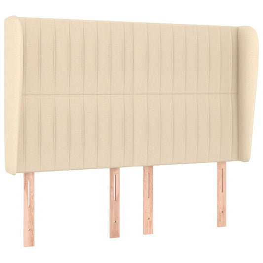 vidaXL Κεφαλάρι με Πτερύγια Κρεμ 147x23x118/128 εκ. Υφασμάτινο
