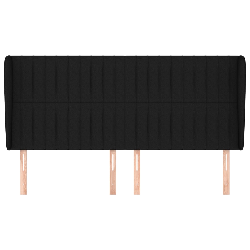 vidaXL Κεφαλάρι με Πτερύγια Μαύρο 163x23x118/128 εκ. Υφασμάτινο