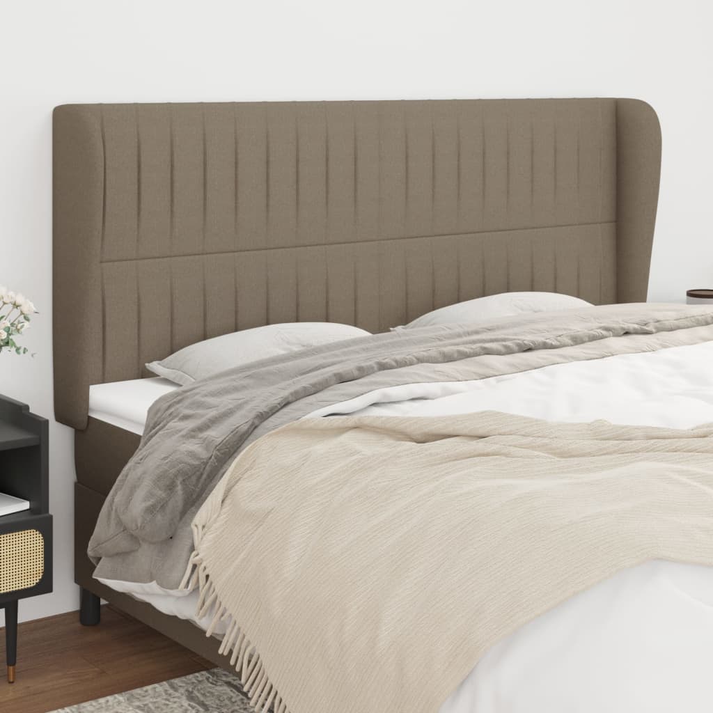 vidaXL Κεφαλάρι με Πτερύγια Taupe 163x23x118/128 εκ. Υφασμάτινο