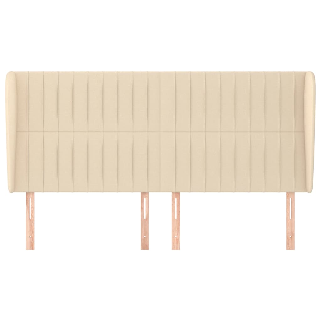 vidaXL Κεφαλάρι με Πτερύγια Κρεμ 183x23x118/128 εκ. Υφασμάτινο