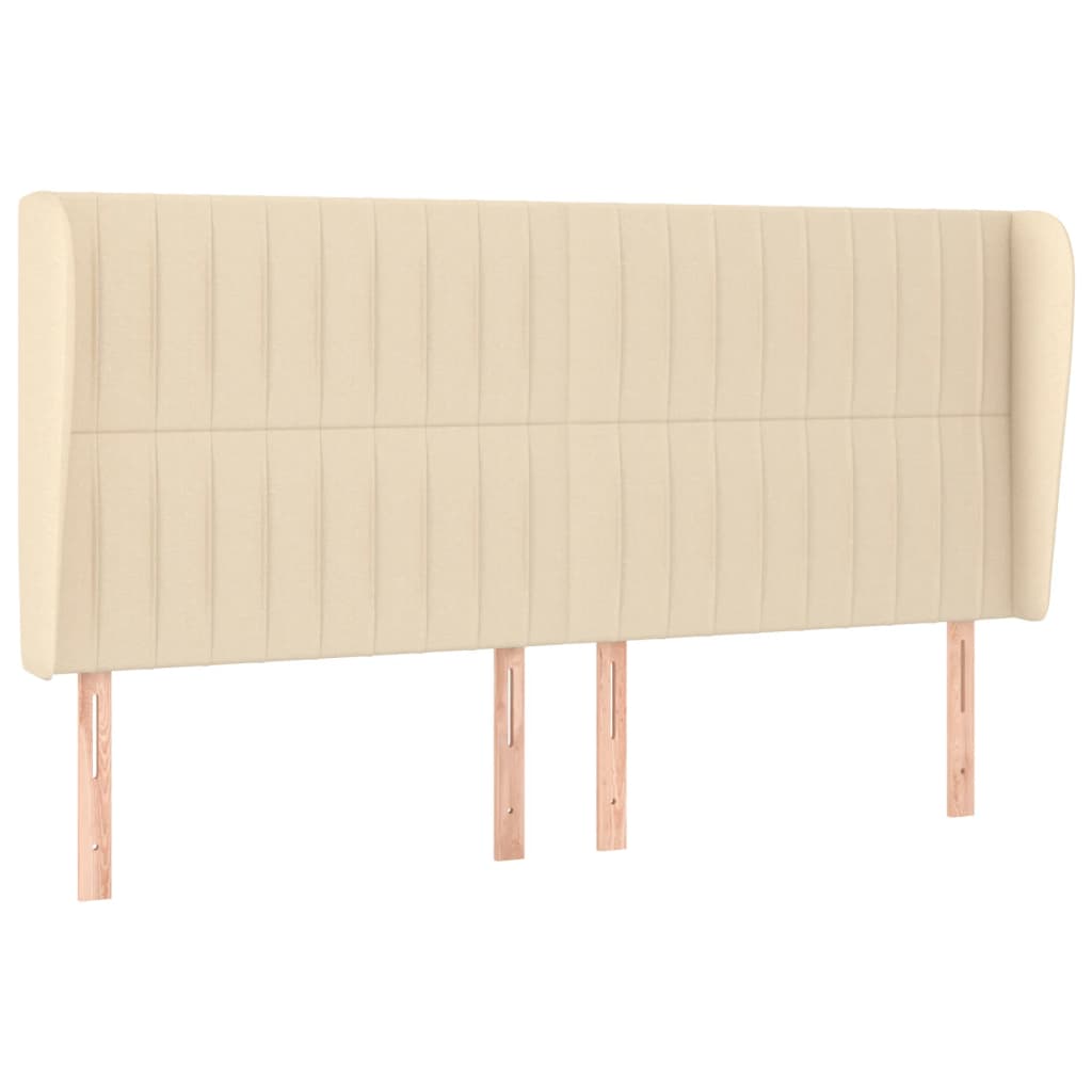 vidaXL Κεφαλάρι με Πτερύγια Κρεμ 203x23x118/128 εκ. Υφασμάτινο