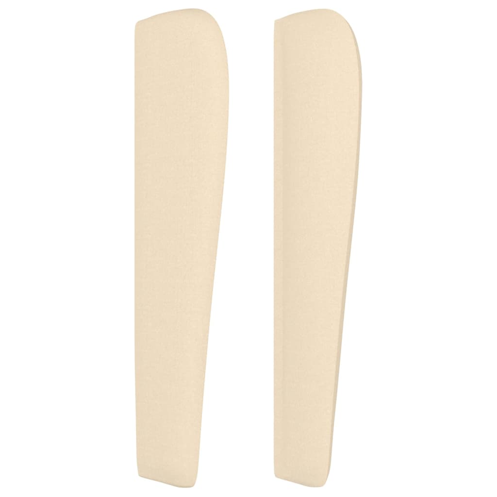 vidaXL Κεφαλάρι με Πτερύγια Κρεμ 203x23x118/128 εκ. Υφασμάτινο