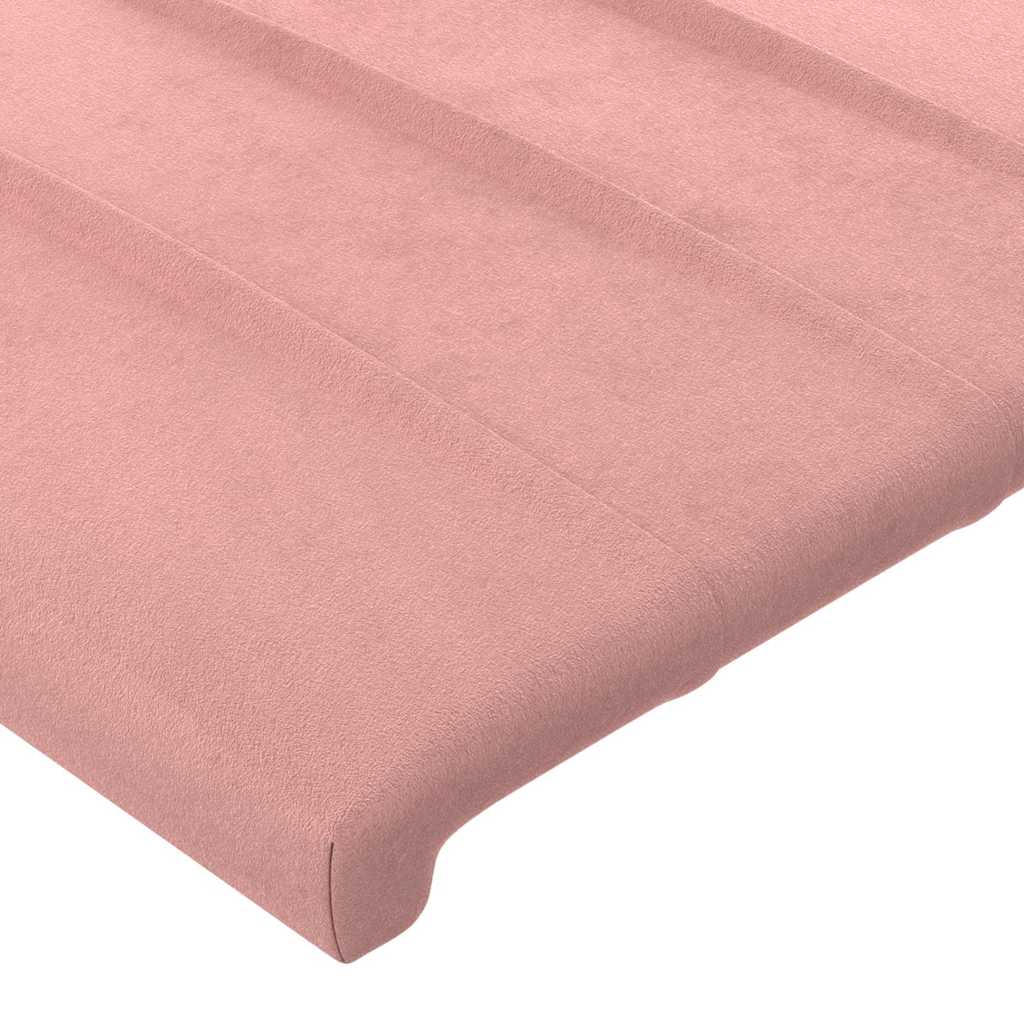 vidaXL Κεφαλάρι με Πτερύγια Ροζ 163x23x118/128 εκ. Βελούδινο