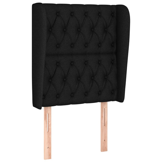 vidaXL Κεφαλάρι με Πτερύγια Μαύρο 83x23x118/128 εκ. Υφασμάτινο