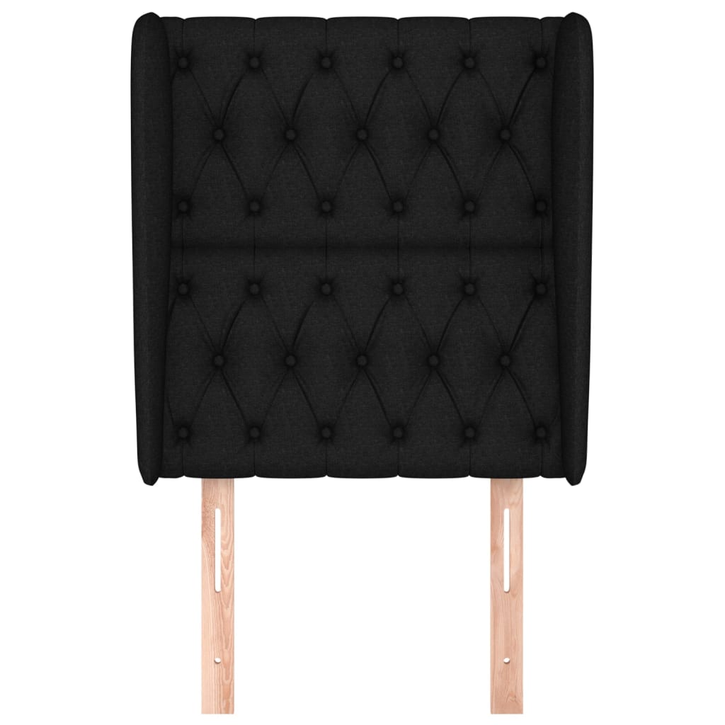 vidaXL Κεφαλάρι με Πτερύγια Μαύρο 83x23x118/128 εκ. Υφασμάτινο