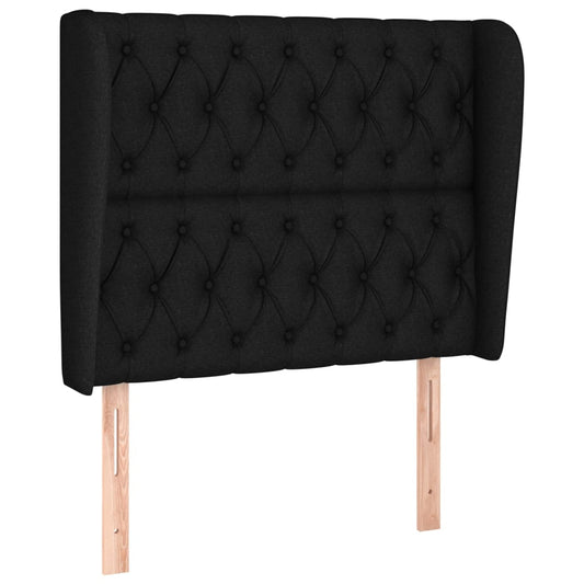 vidaXL Κεφαλάρι με Πτερύγια Μαύρο 93 x 23 x 118/128 εκ. Υφασμάτινο