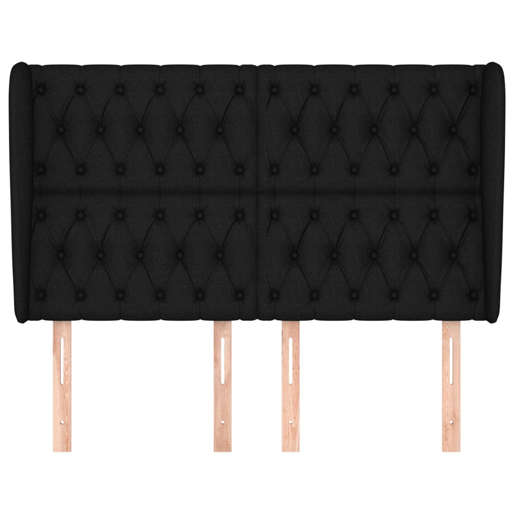 vidaXL Κεφαλάρι με Πτερύγια Μαύρο 147x23x118/128 εκ. Υφασμάτινο