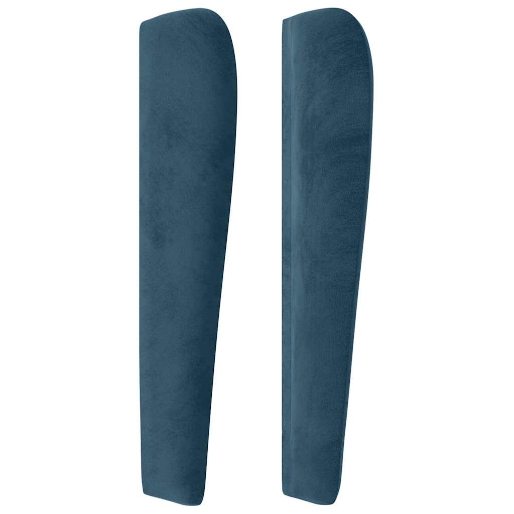 vidaXL Κεφαλάρι με Πτερύγια Σκούρο Μπλε 147x23x118/128 εκ.Βελούδινο