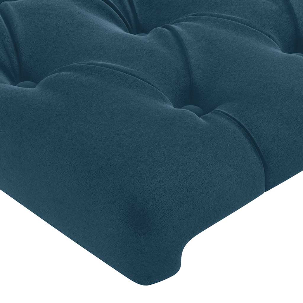 vidaXL Κεφαλάρι με Πτερύγια Σκούρο Μπλε 147x23x118/128 εκ.Βελούδινο