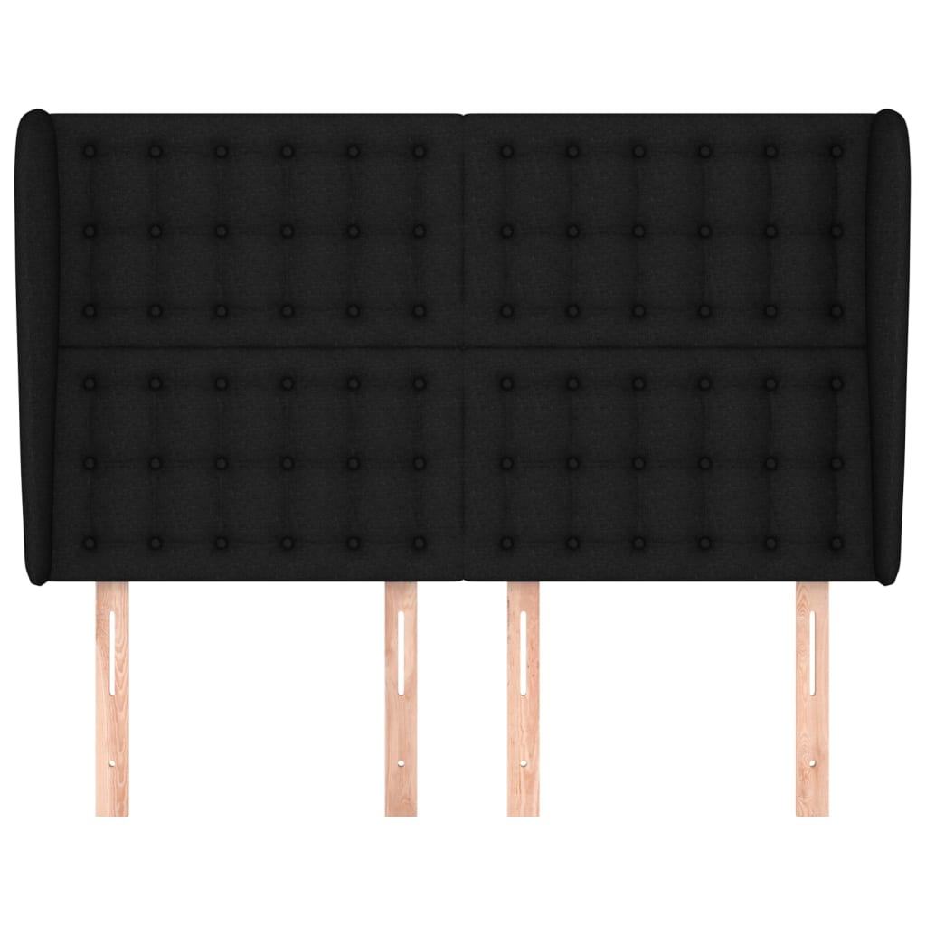 vidaXL Κεφαλάρι με Πτερύγια Μαύρο 147x23x118/128 εκ. Υφασμάτινο