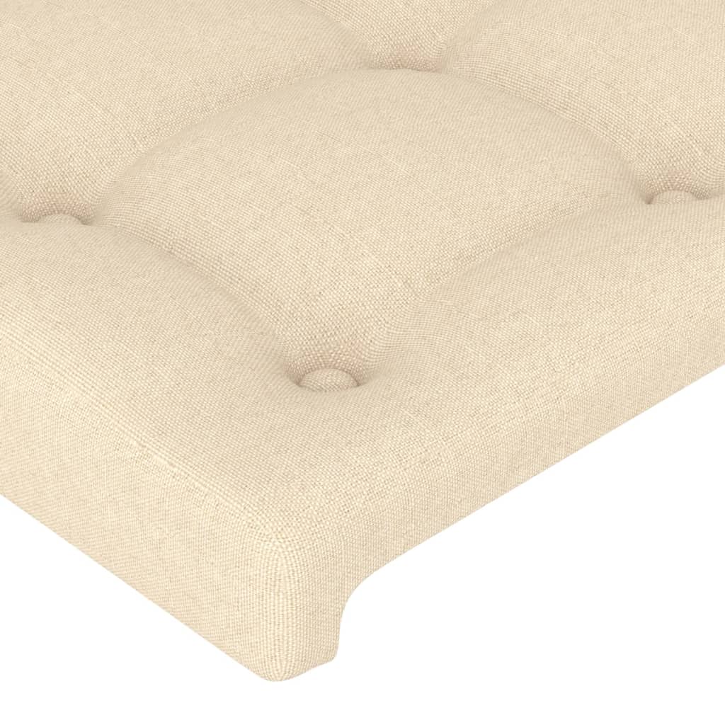 vidaXL Κεφαλάρι με Πτερύγια Κρεμ 203x23x118/128 εκ. Υφασμάτινο
