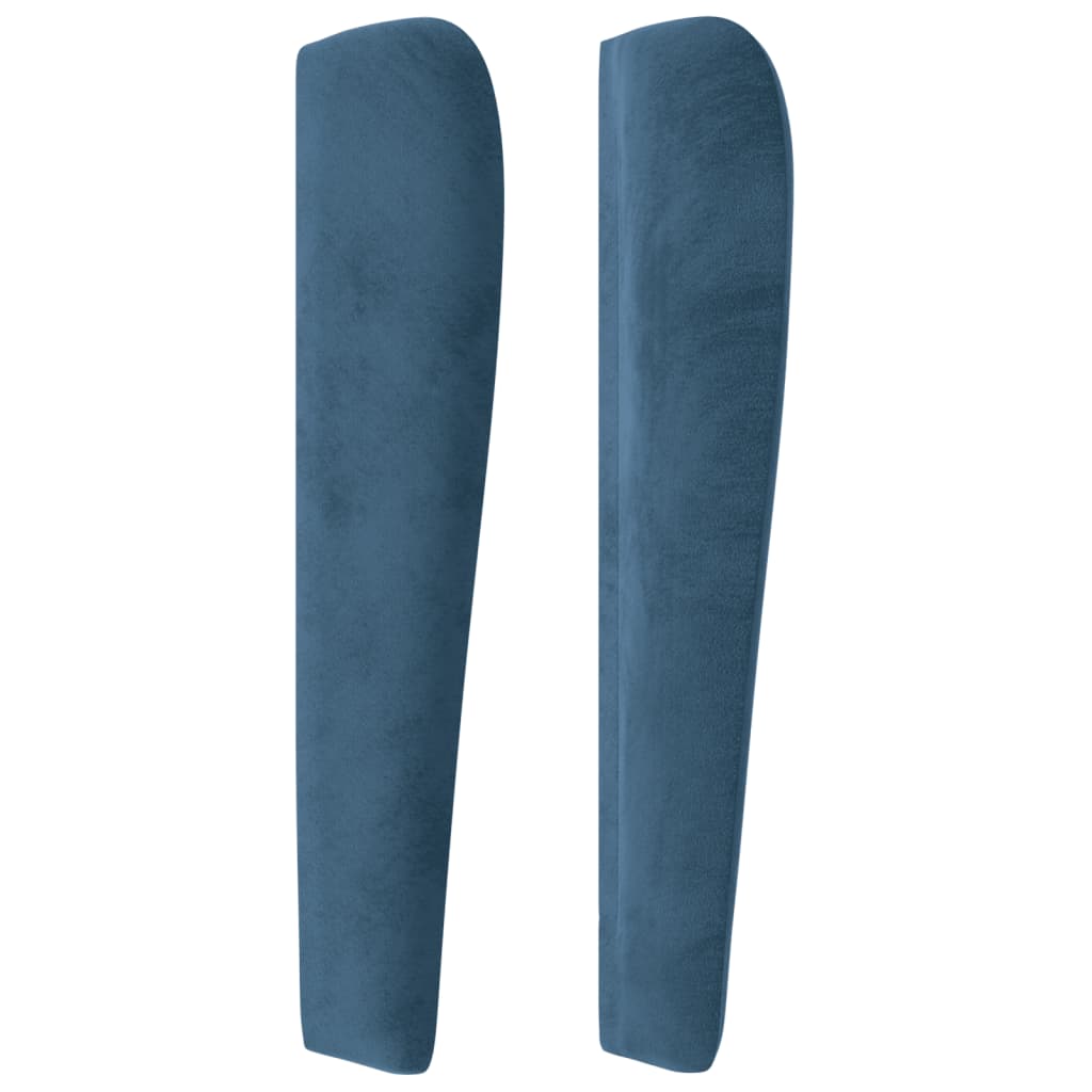 vidaXL Κεφαλάρι με Πτερύγια Σκούρο Μπλε 83x23x118/128 εκ. Βελούδινο