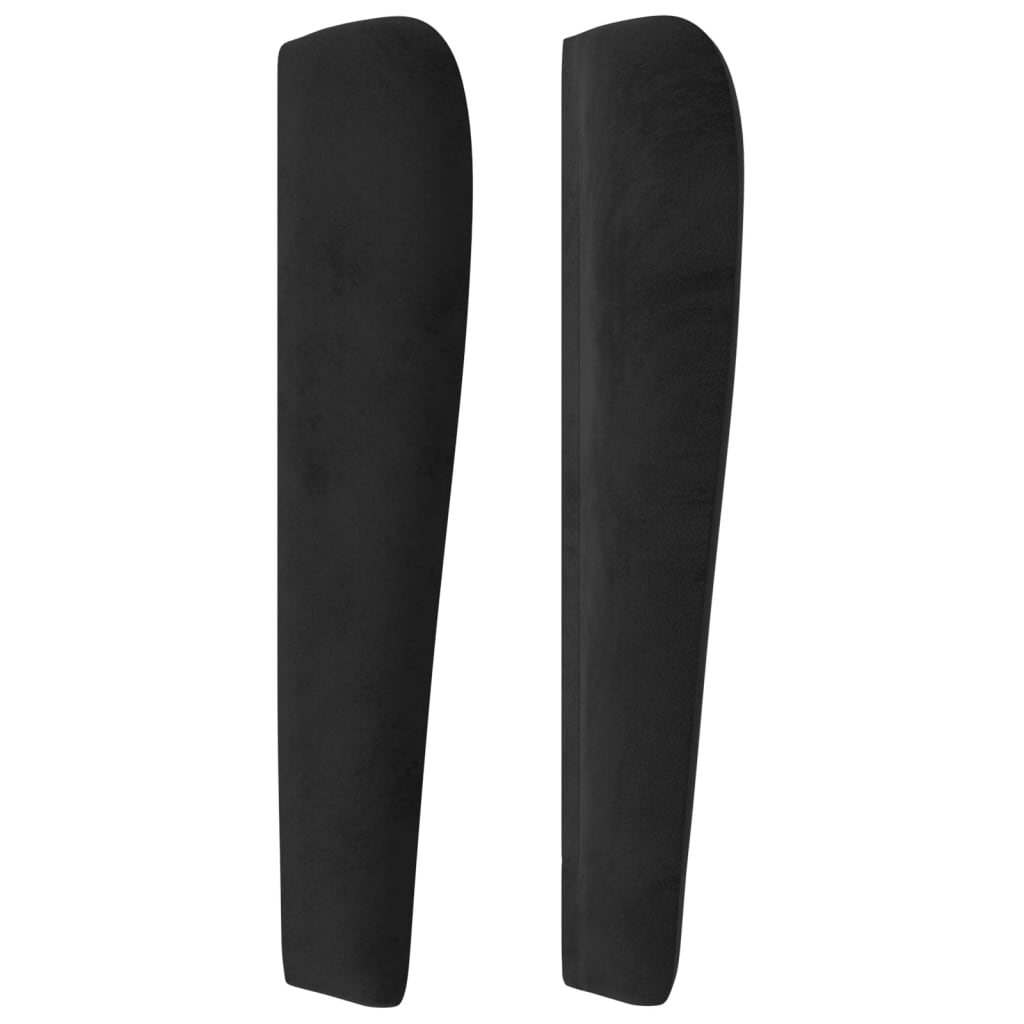 vidaXL Κεφαλάρι με Πτερύγια Μαύρο 183x23x118/128 εκ. Βελούδινο