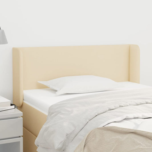 vidaXL Κεφαλάρι με Πτερύγια Κρεμ 83x16x78/88 εκ. Υφασμάτινο