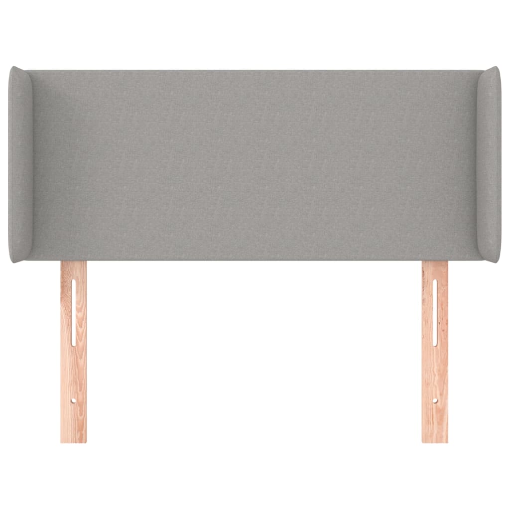 vidaXL Κεφαλάρι με Πτερύγια Ανοιχτό Γκρι 93x16x78/88 εκ. Υφασμάτινο