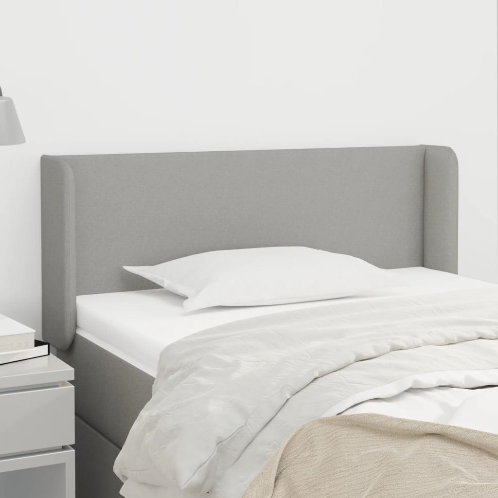 vidaXL Κεφαλάρι με Πτερύγια Ανοιχτό Γκρι 93x16x78/88 εκ. Υφασμάτινο