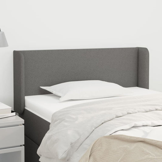 vidaXL Κεφαλάρι με Πτερύγια Σκούρο Γκρι 93x16x78/88 εκ. Υφασμάτινο