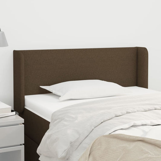 vidaXL Κεφαλάρι με Πτερύγια Σκούρο Καφέ 93x16x78/88 εκ. Υφασμάτινο