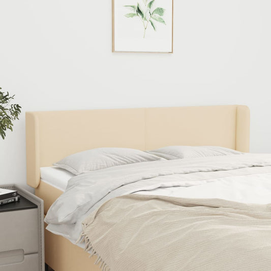 vidaXL Κεφαλάρι με Πτερύγια Κρεμ 147x16x78/88 εκ. Υφασμάτινο