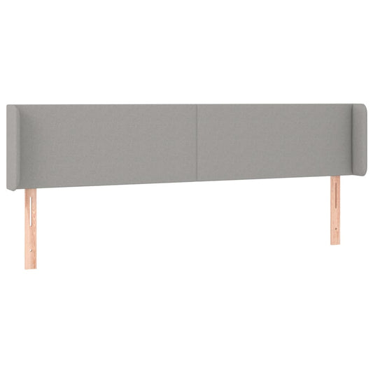 vidaXL Κεφαλάρι με Πτερύγια Ανοιχτό Γκρι 163x16x78/88 εκ. Υφασμάτινο