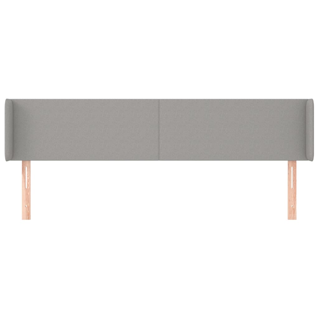 vidaXL Κεφαλάρι με Πτερύγια Ανοιχτό Γκρι 163x16x78/88 εκ. Υφασμάτινο