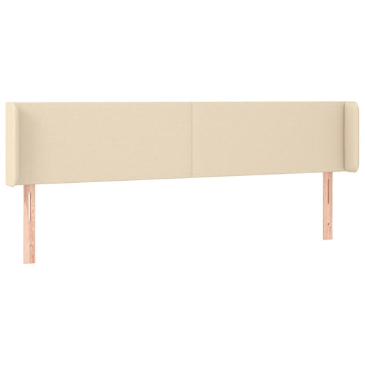 vidaXL Κεφαλάρι με Πτερύγια Κρεμ 163x16x78/88 εκ. Υφασμάτινο
