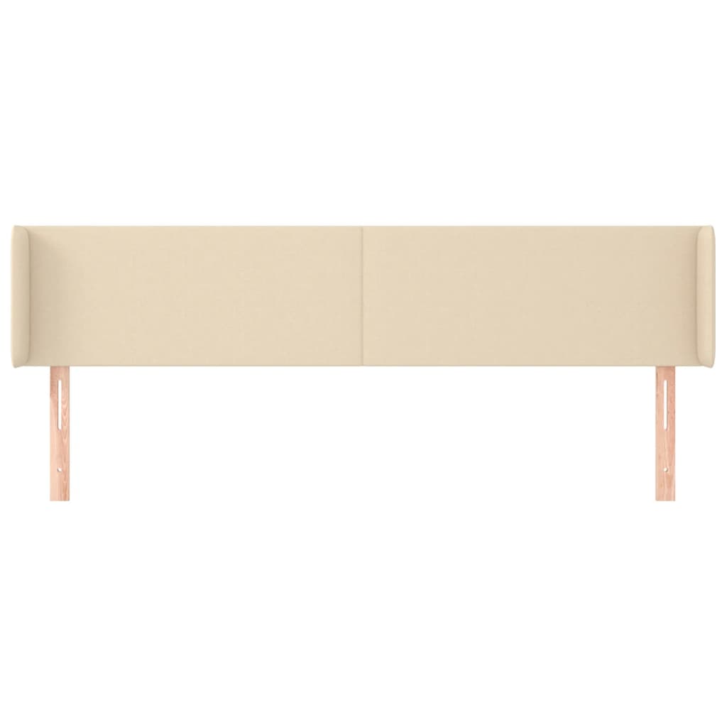 vidaXL Κεφαλάρι με Πτερύγια Κρεμ 163x16x78/88 εκ. Υφασμάτινο