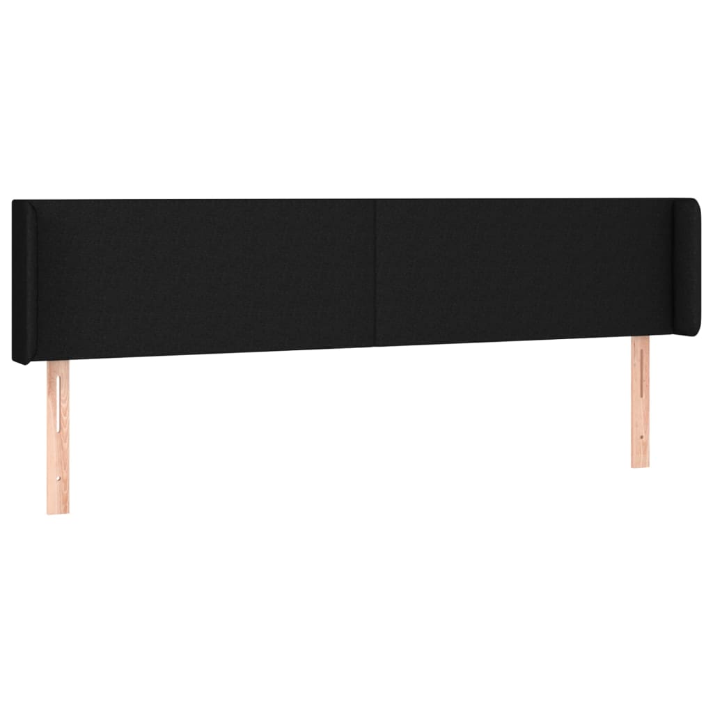 vidaXL Κεφαλάρι με Πτερύγια Μαύρο 183x16x78/88 εκ. Υφασμάτινο
