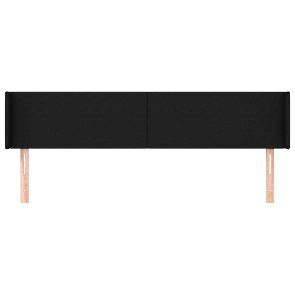 vidaXL Κεφαλάρι με Πτερύγια Μαύρο 183x16x78/88 εκ. Υφασμάτινο