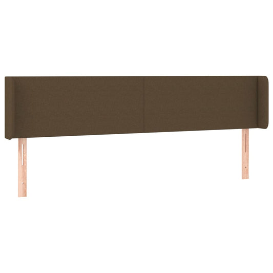 vidaXL Κεφαλάρι με Πτερύγια Σκούρο Καφέ 183x16x78/88 εκ. Υφασμάτινο