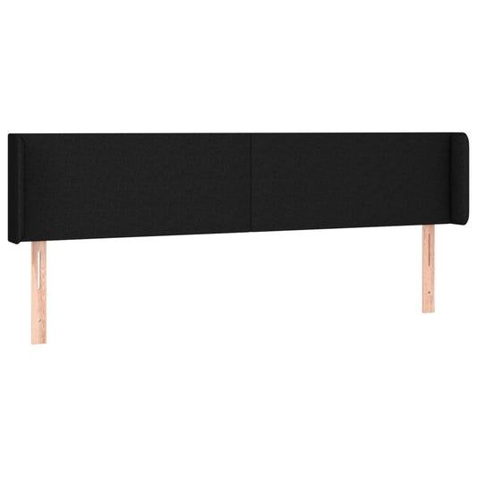 vidaXL Κεφαλάρι με Πτερύγια Μαύρο 203x16x78/88 εκ. Υφασμάτινο