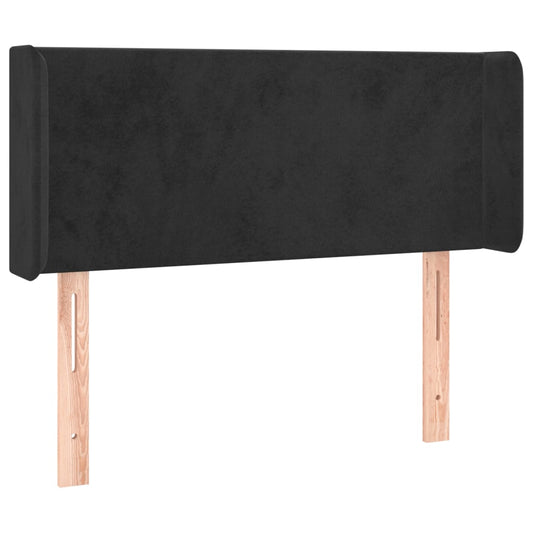 vidaXL Κεφαλάρι με Πτερύγια Μαύρο 103x16x78/88 εκ. Βελούδινο