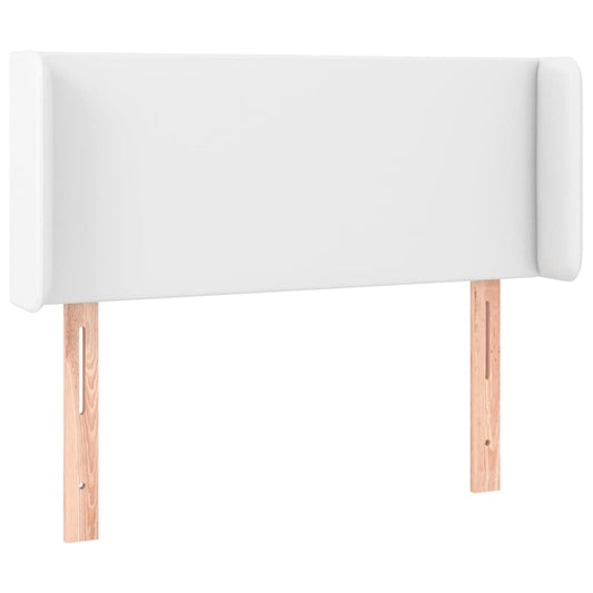 vidaXL Κεφαλάρι με Πτερύγια Λευκό 93x16x78/88 εκ. Συνθετικό Δέρμα