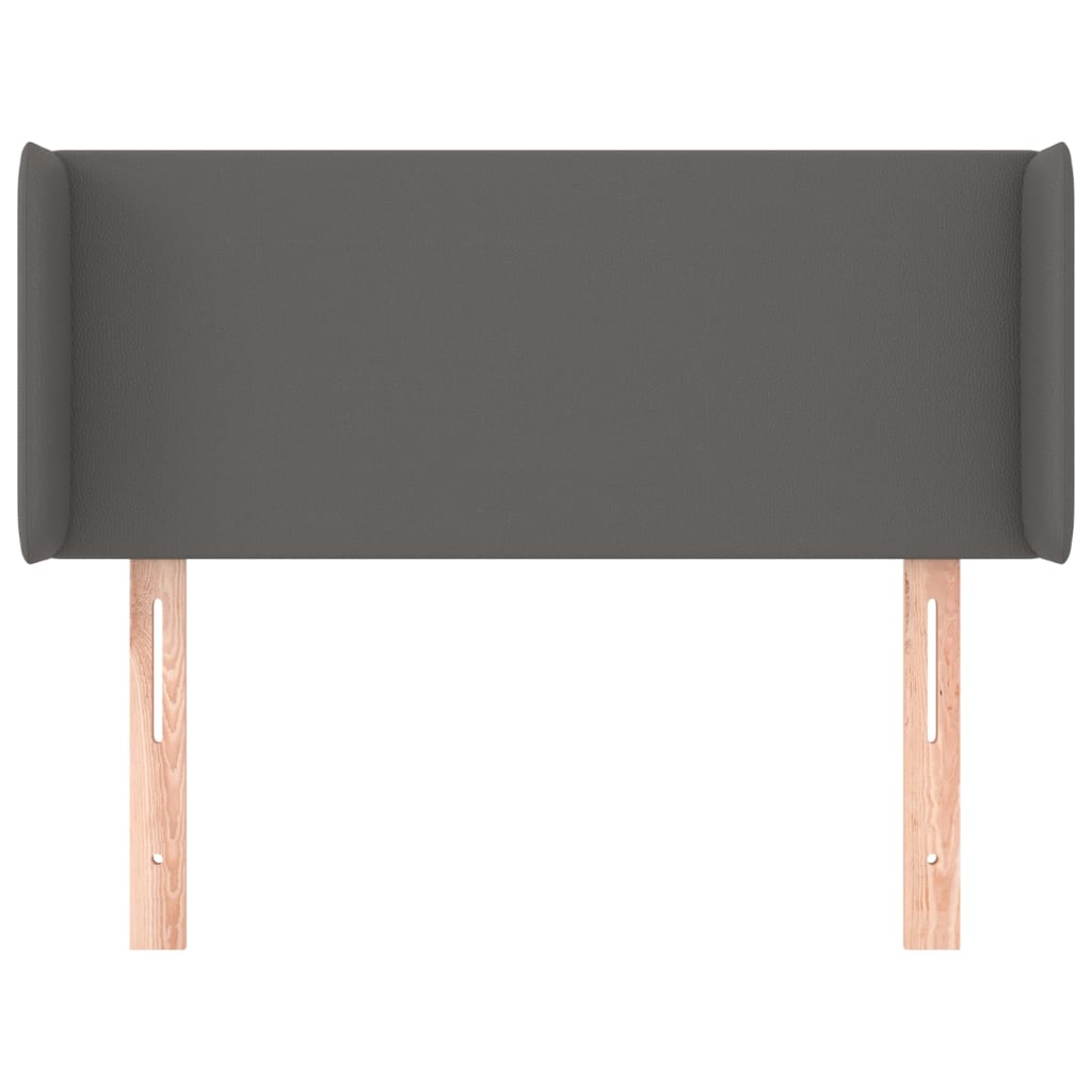 vidaXL Κεφαλάρι με Πτερύγια Γκρι 93x16x78/88 εκ. Συνθετικό Δέρμα