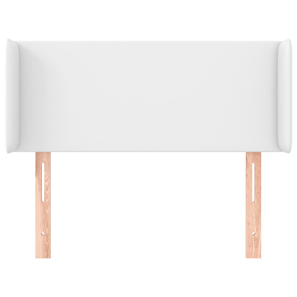vidaXL Κεφαλάρι με Πτερύγια Λευκό 103x16x78/88 εκ. Συνθετικό Δέρμα