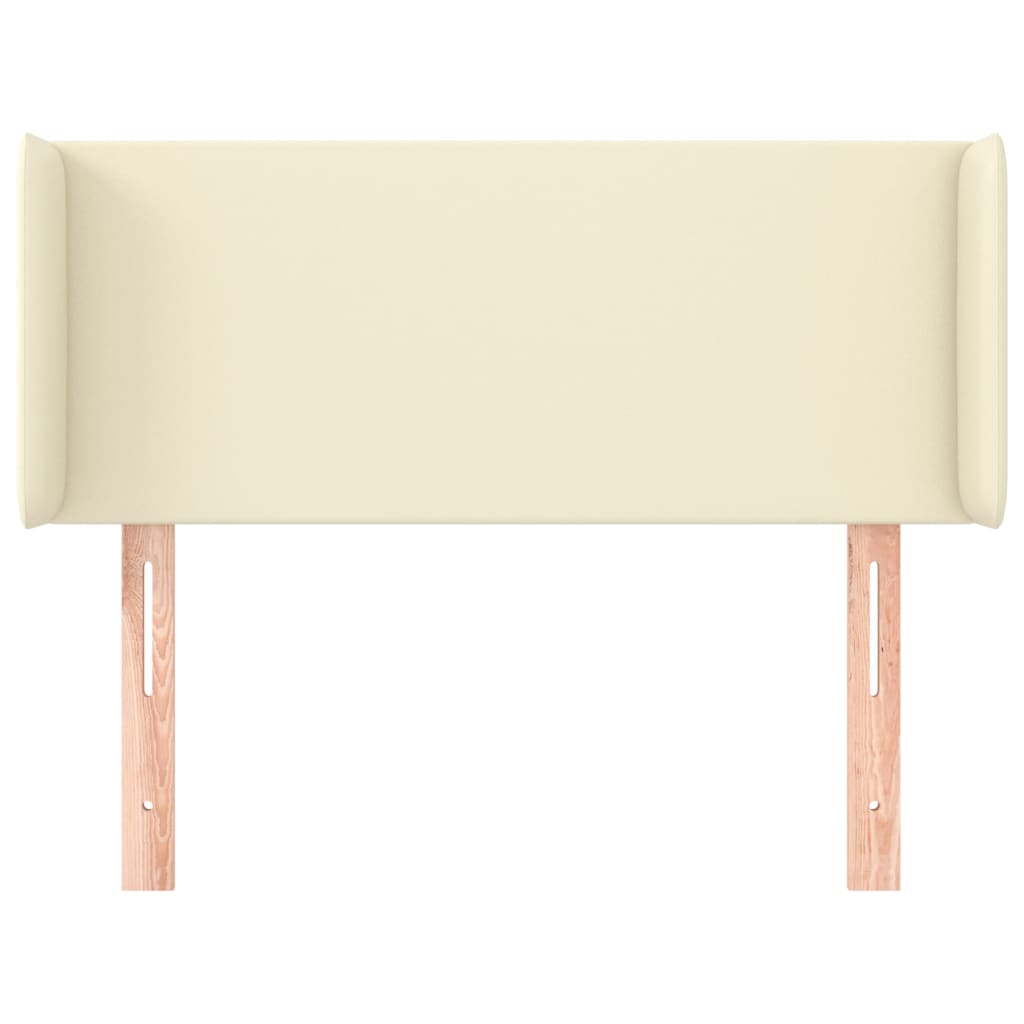 vidaXL Κεφαλάρι με Πτερύγια Κρεμ 103x16x78/88 εκ. Συνθετικό Δέρμα