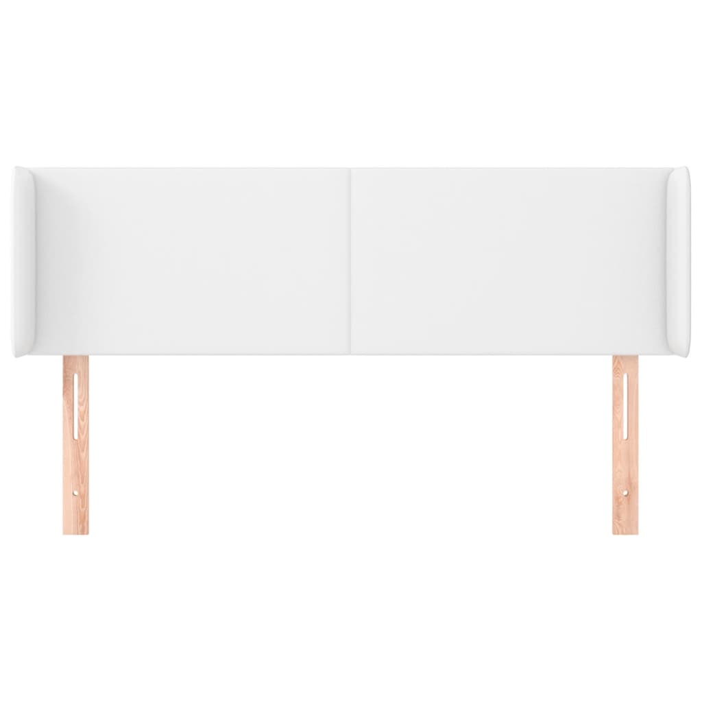 vidaXL Κεφαλάρι με Πτερύγια Λευκό 147x16x78/88 εκ. Συνθετικό Δέρμα