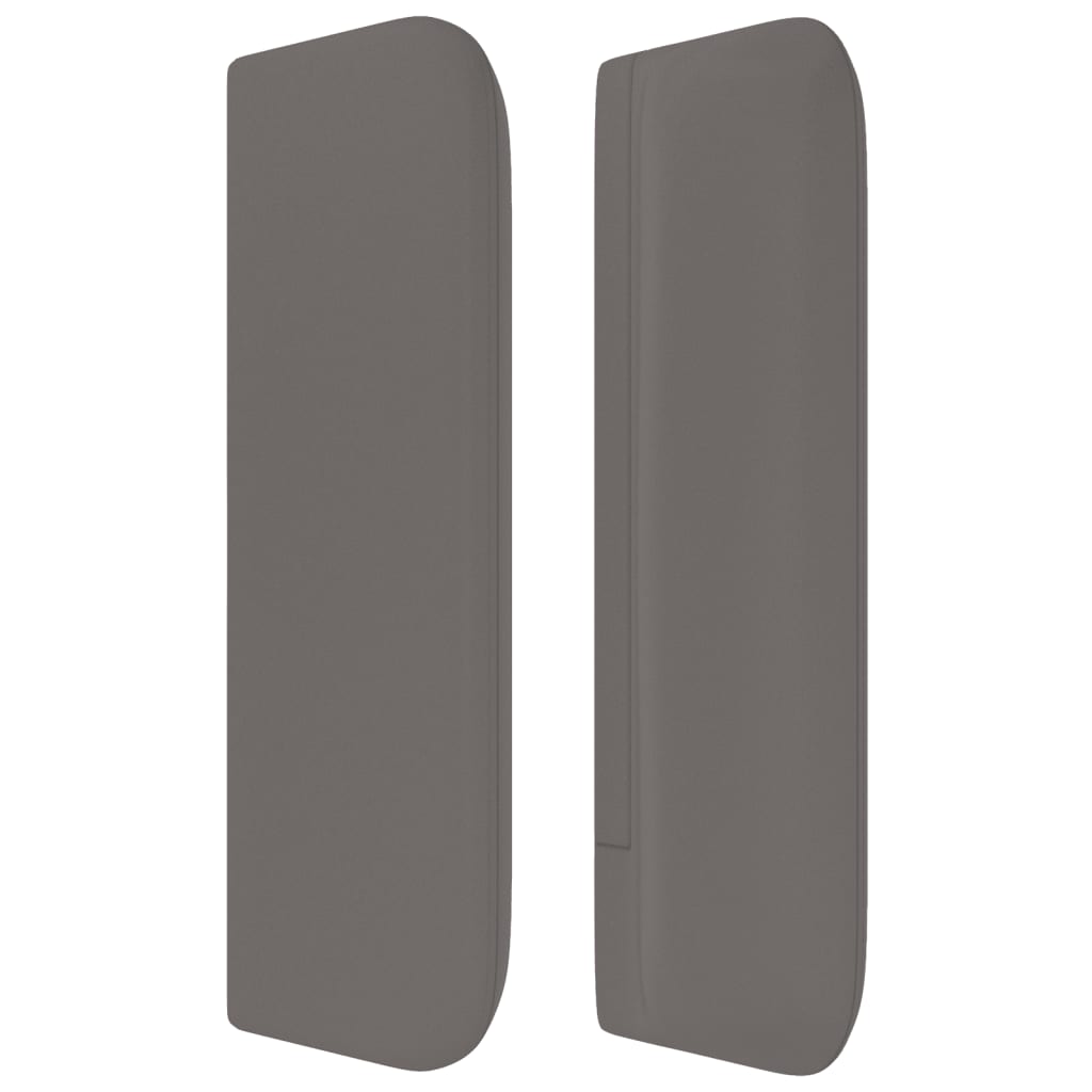 vidaXL Κεφαλάρι με Πτερύγια Γκρι 147x16x78/88 εκ. Συνθετικό Δέρμα