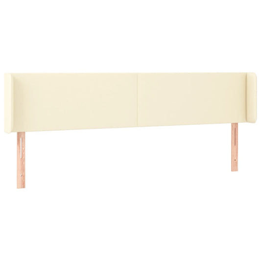vidaXL Κεφαλάρι με Πτερύγια Κρεμ 163x16x78/88 εκ. Συνθετικό Δέρμα
