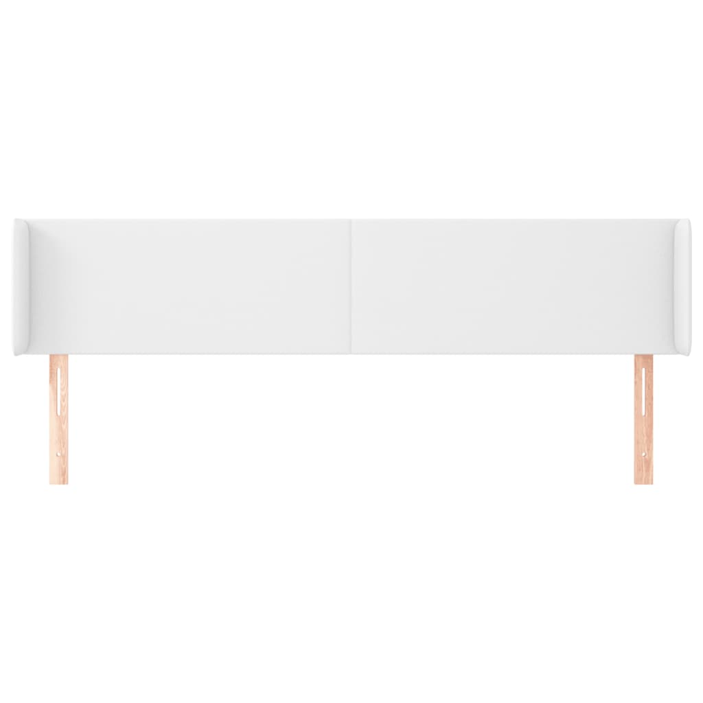 vidaXL Κεφαλάρι με Πτερύγια Λευκό 183x16x78/88 εκ. Συνθετικό Δέρμα