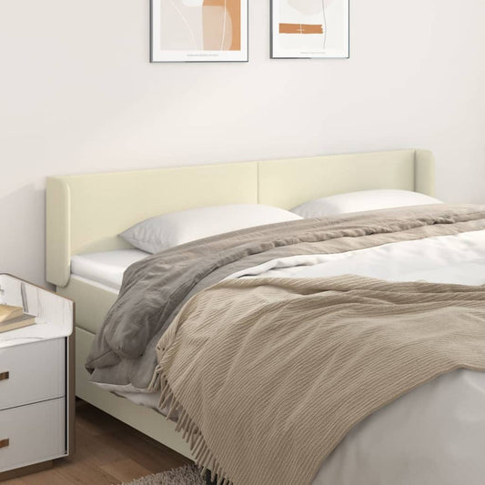 vidaXL Κεφαλάρι με Πτερύγια Κρεμ 183x16x78/88 εκ. Συνθετικό Δέρμα