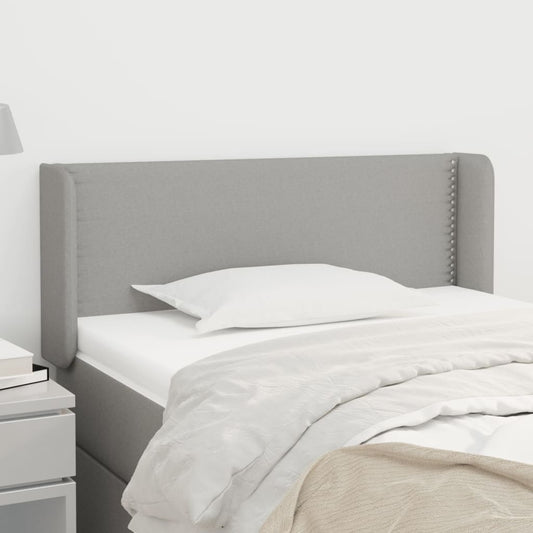 vidaXL Κεφαλάρι με Πτερύγια Ανοιχτό Γκρι 83x16x78/88 εκ. Υφασμάτινο