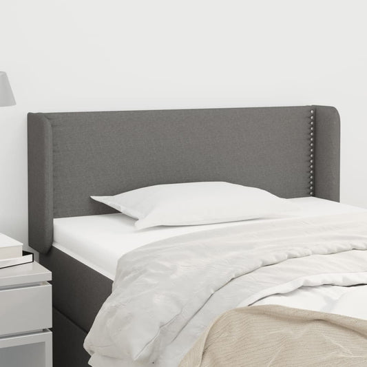 vidaXL Κεφαλάρι με Πτερύγια Σκούρο Γκρι 83x16x78/88 εκ. Υφασμάτινο