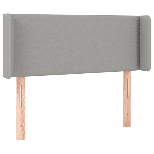 vidaXL Κεφαλάρι με Πτερύγια Ανοιχτό Γκρι 93x16x78/88 εκ. Υφασμάτινο