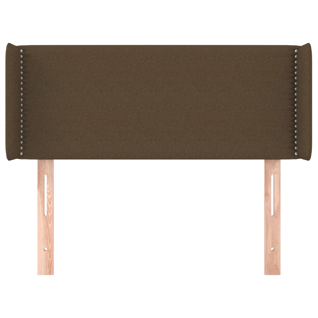 vidaXL Κεφαλάρι με Πτερύγια Σκούρο Καφέ 103x16x78/88 εκ. Υφασμάτινο