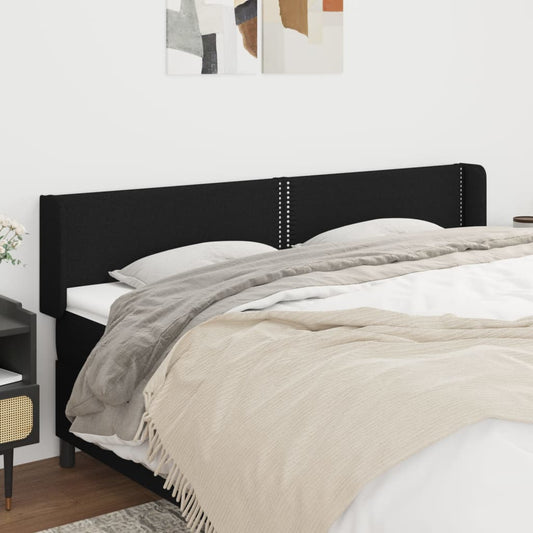 vidaXL Κεφαλάρι με Πτερύγια Μαύρο 163x16x78/88 εκ. Υφασμάτινο